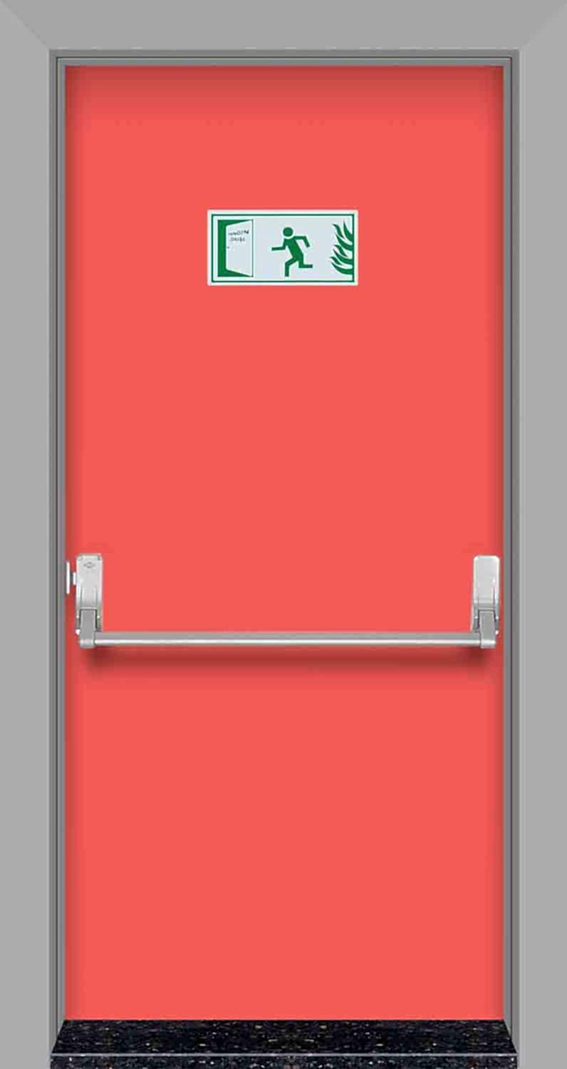 Making a fire door with a panic bar that can withstand 120 minutes