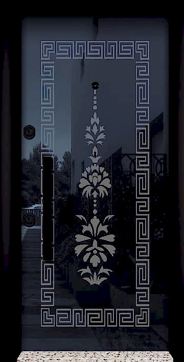 Desenli Siyah Dış Kapı Modelleri