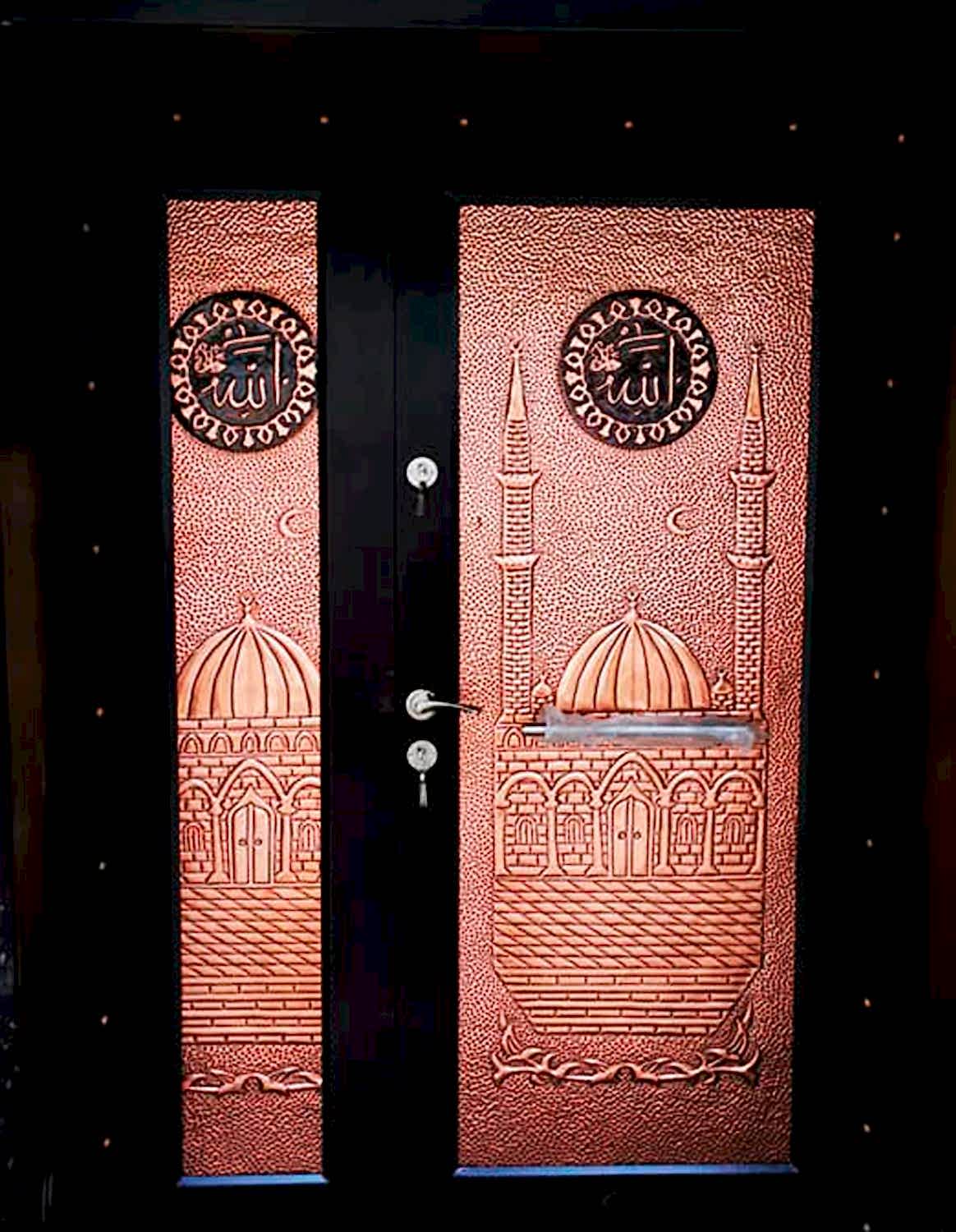 Modern Bronz Cami Kapısı